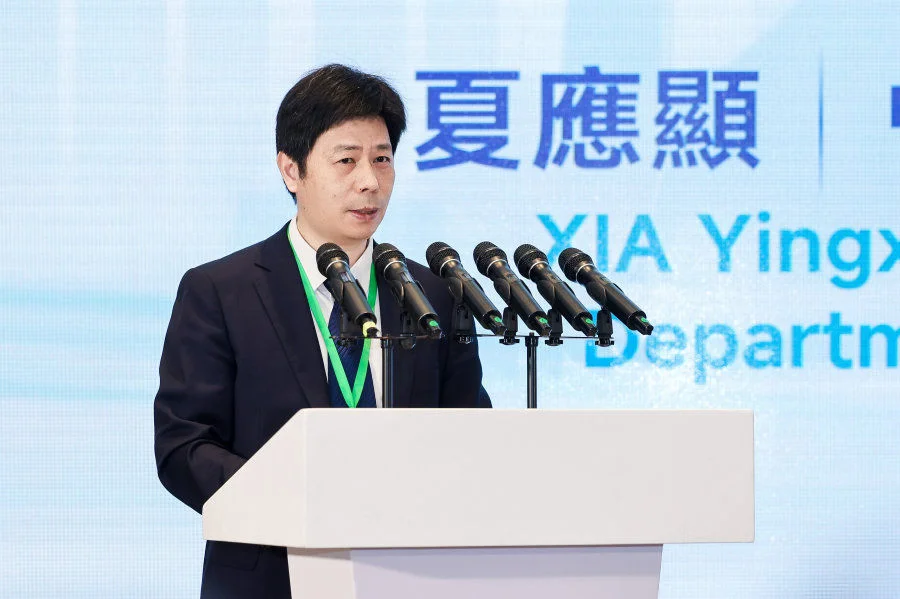 Mr XIA Yingxian, Director General of the Department of Climate Change at the National Ministry of Ecology and Environment gave opening remarks for the 2025 Hong Kong Climate Forum.