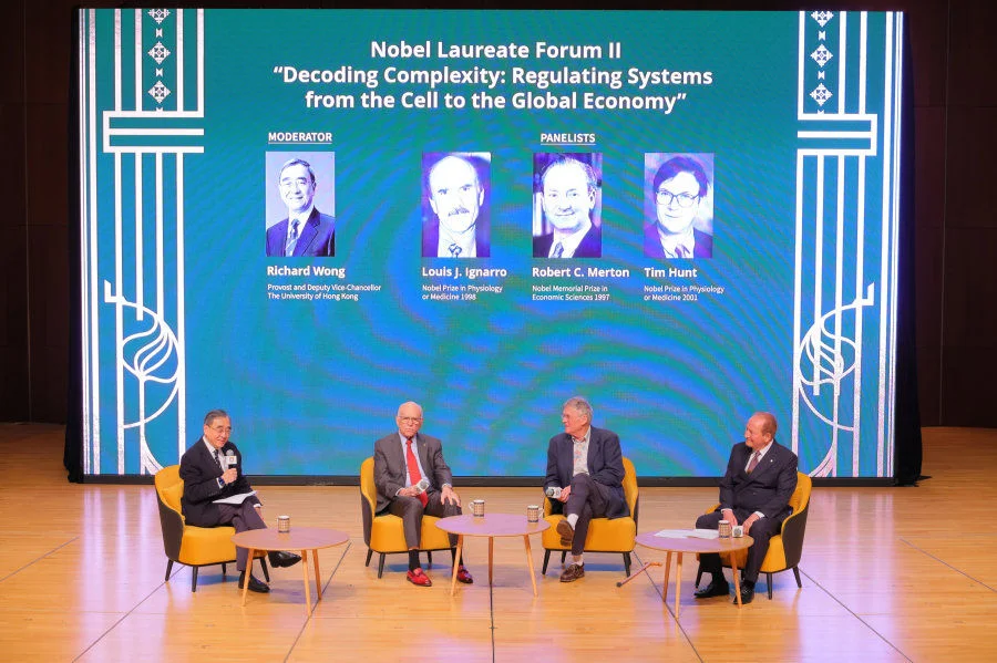 The second discussion, ‘Decoding Complexity: Regulating Systems from the Cell to the Global Economy’, moderated by Professor Richard Wong, HKU Provost and Deputy Vice-Chancellor.
