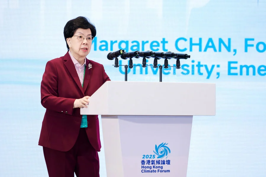 Dr Margaret CHAN, Director-General Emeritus of the World Health Organization, shared the risk of public health through pollution.