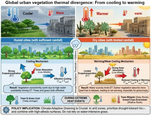 HKU Geography Research Reveals the “Warming Paradox” of Urban Greenery
Trees Outperform Grass in Extreme Heat