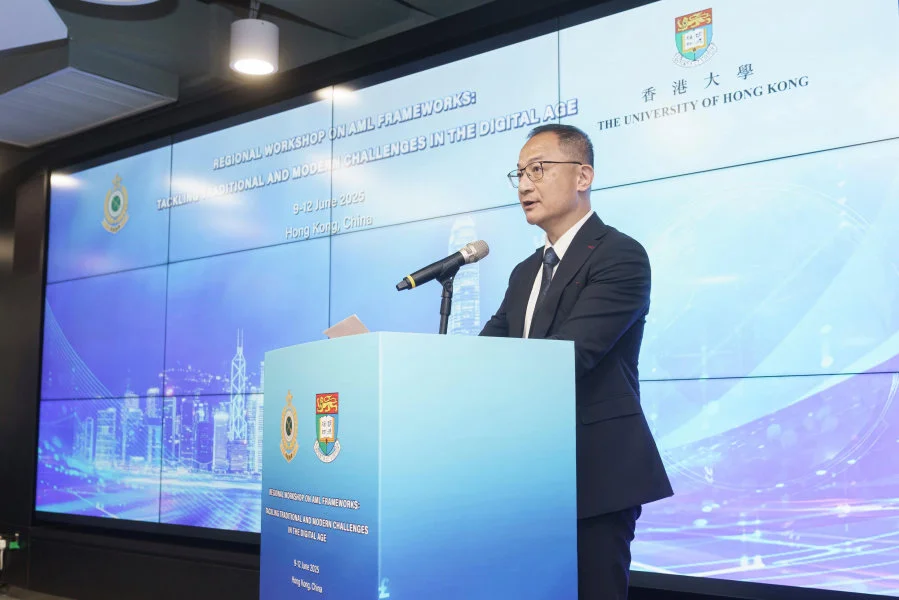 Assistant Commissioner (Intelligence and Investigation), Mr Wong Ho-yin, delivering his concluding remark at the closing ceremony.