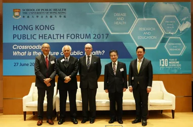 HKU School of Public Health hosts the sixth Hong Kong Public Health Forum on “Crossroads: What Is the Future of Public Health?” 
and pays tribute to Professor Richard Fielding and Dr Janice Johnston