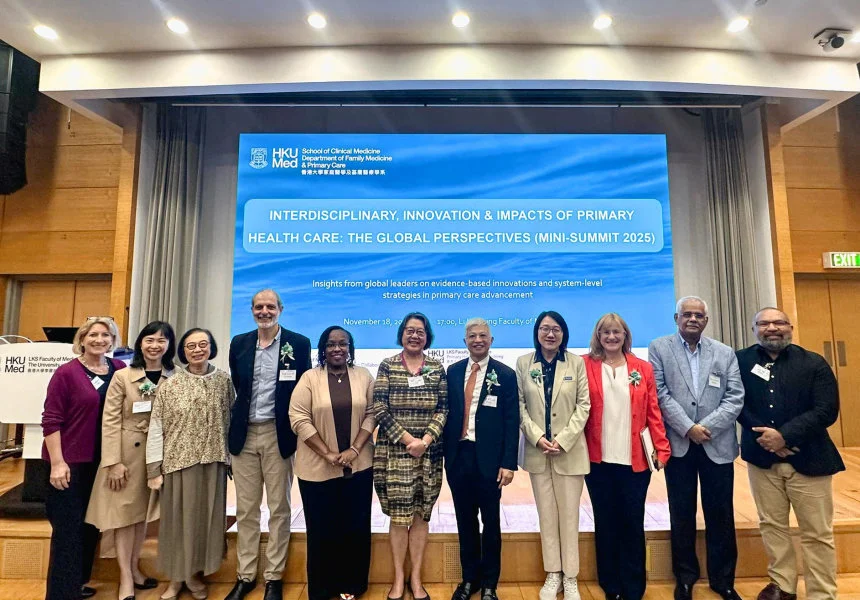 Group photo of speaking guests at the mini-summit.  