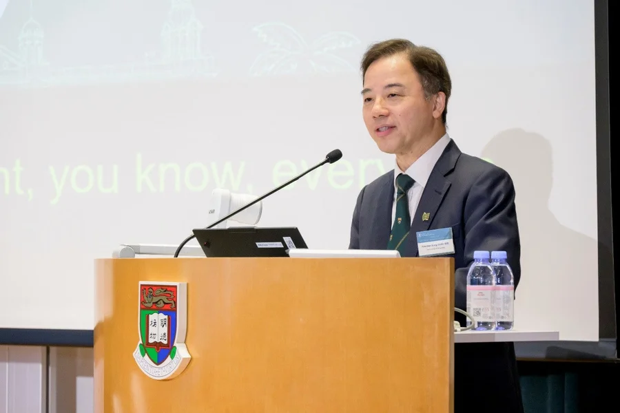 Professor Xiang Zhang, President and Vice-Chancellor of The University of Hong Kong, delivers the opening remark.