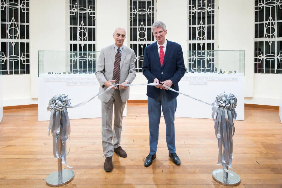Officiating guests included the collector and author Mr Paul Bromberg, and UMAG Director Dr Florian Knothe (from left to right).