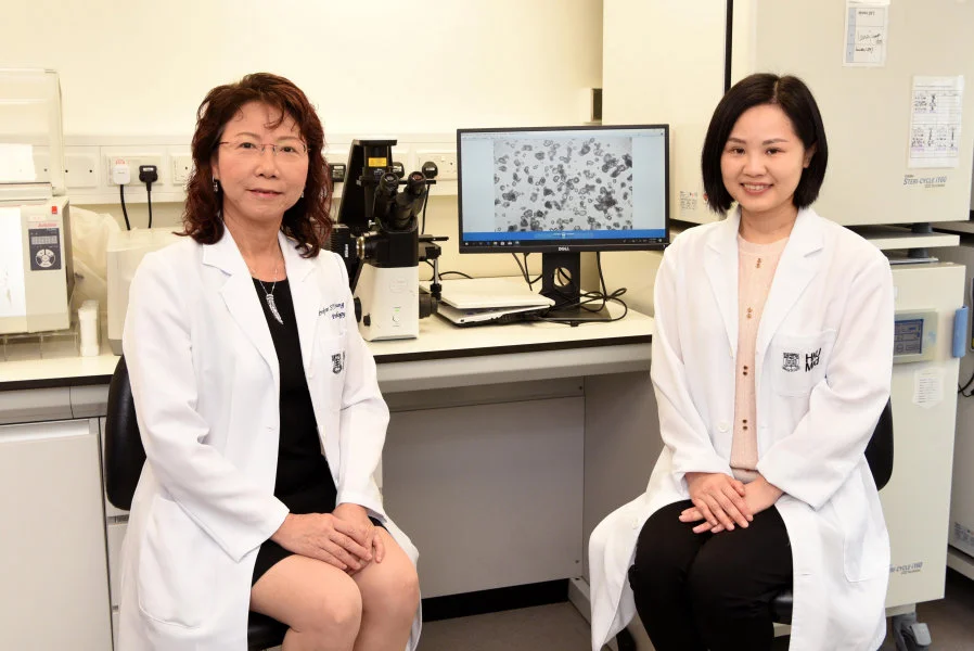 Professor Leung Suet-yi (left) and Professor Helen Yan Hoi-ning analysed genetic mutations in normal stomach lining tissue using advanced genome sequencing, contributing to a mutational map of the gastrointestinal tract; and investigated intestinal metaplasia, a pre-cancerous stage that marks an increased risk of developing stomach cancer.  