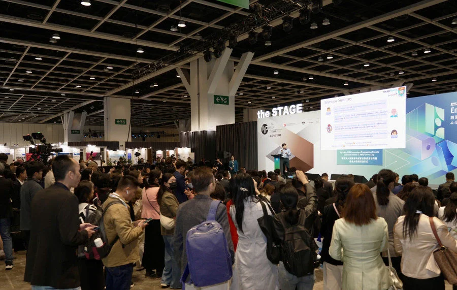 Over 450 attendees at Tech-Up GBA Innovators Programme Results Announcement X HKU Demo Day at E-Day.  