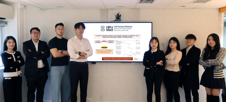 The HKUMed research team has found that higher muscle strength was associated with over 40% lower risk of T2D, regardless of genetic susceptibility to T2D.  