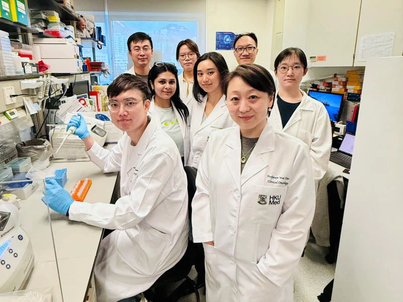 A research team, led by Professor Dai Wei (front right), has discovered that the Epstein-Barr virus (EBV), a common human virus closely linked to nasopharyngeal carcinoma (NPC), can change the 3D structure of the human genome inside cancer cells. This groundbreaking finding reveals the mechanism by which EBV actively promotes cancer progression and offers promising avenues for developing targeted therapies for patients, with the aim of saving even more lives.